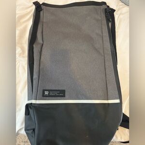 NWT WILSON Roll Top Tennis Backpack - Grey/Black
